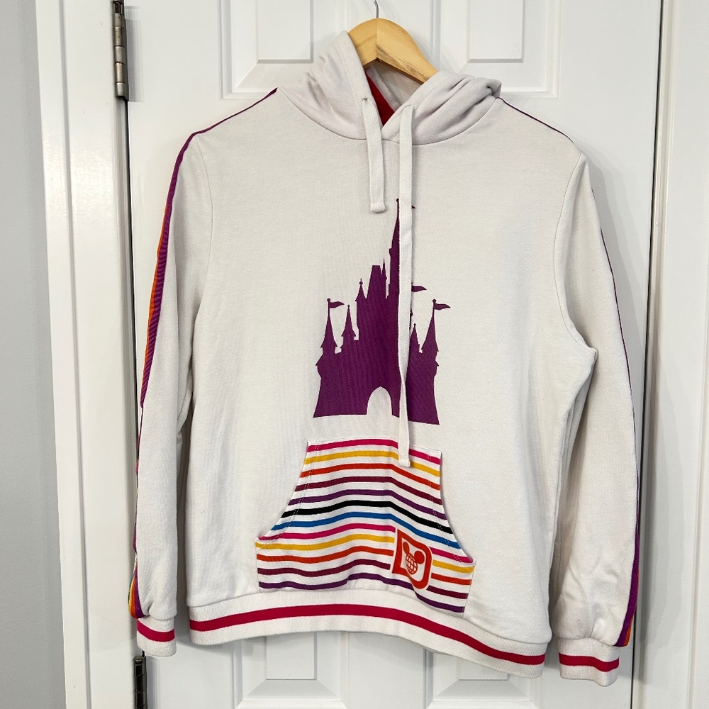 Disney World hoodie with rainbow detail, size large